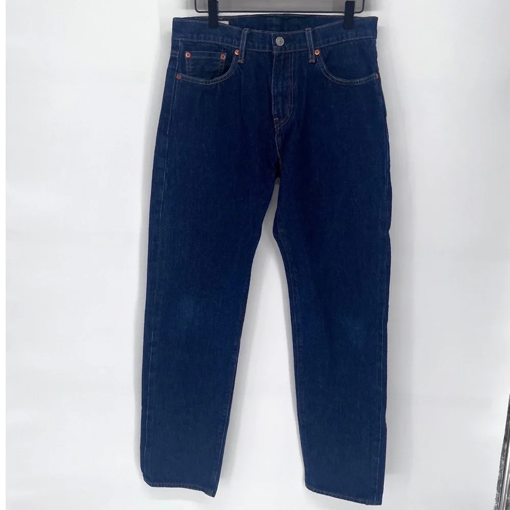 Levi 502 Taper Jeans Mens 30x32 Blue Denim Regular Fit Stretch Casual
